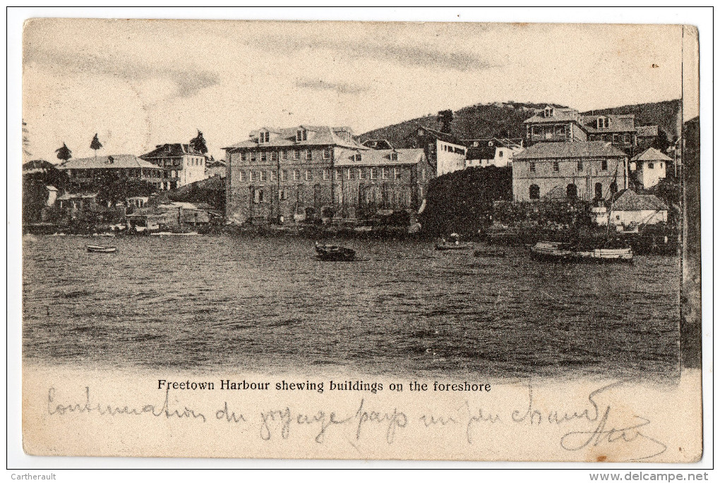 "FREETOWN HARBOUR Shewing Buildings On The Foreshore " TRES RARE ! Timbres Sierra Léone, Défaut D'impression - Sierra Leone