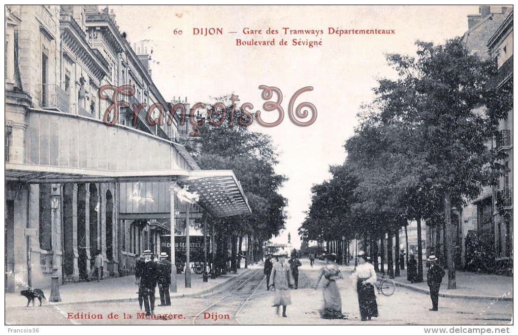 (21) Dijon - Gare Des Tramways Départementaux Boulevard De Sévigné - 2 SCANS - Dijon