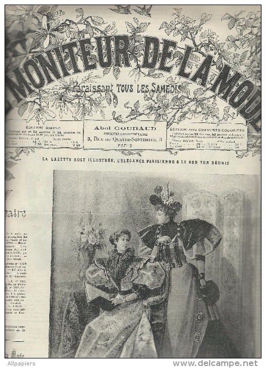 Le Moniteur De La Mode N°43 Travaux De Dames Manteaux Jaquettes Et Toilettes De 1894 - Fashion