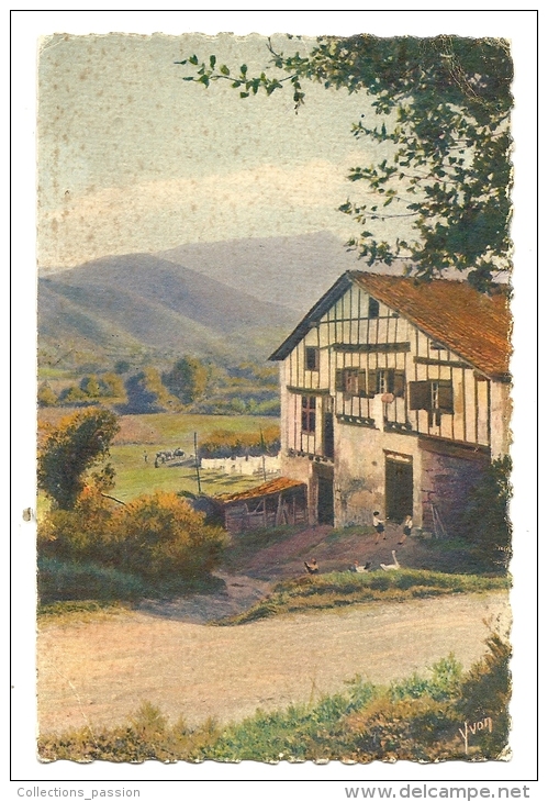 Cp, Ferme, Le Pays Basque, Type De Ferme Basque - Boerderijen