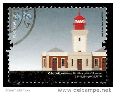 !										■■■■■ds■■ Portugal 2008 AF#3721ø Lighthouses Cabo Da Roca Nice Stamp VFU (k0095) - Oblitérés