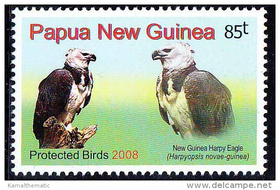 Papua Guinea MNH, Birds, New Guinea Harpy Eagle, Kapul Eagle, Vulnerable On The IUCN Red List - Eagles & Birds Of Prey