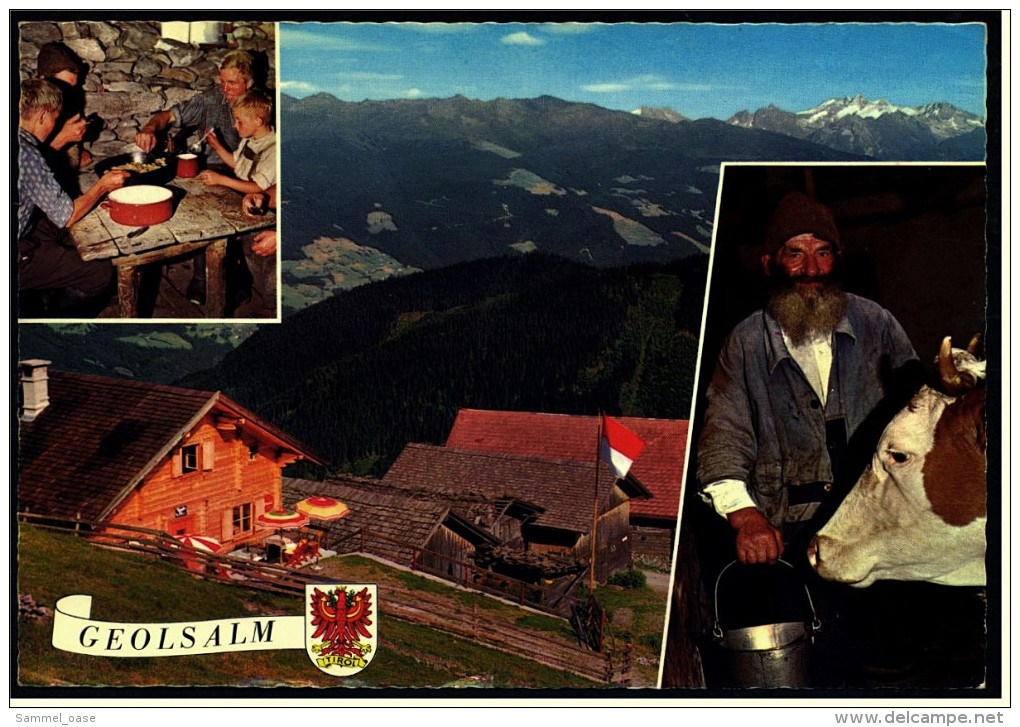 Fügenberg Im Zillertal  -  Jausenstation Geolsalm / Tirol  -  Mehrbild-Ansichtskarte Ca. 1975    (5051) - Schwaz