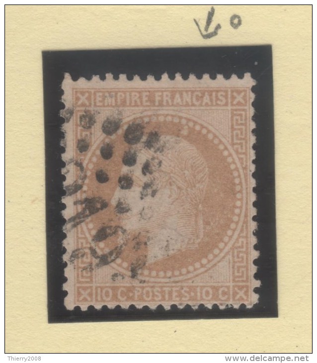 N° 28B (Variété, Belle Tache Sur La Tête) Avec Oblitèration Losange  TB - 1863-1870 Napoléon III. Laure