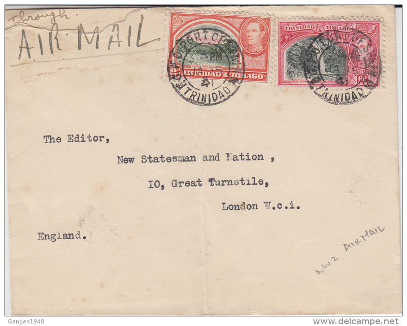 Trinidad &amp; Tobago  1941  Mailed Cover To London #  86148 - Trinité & Tobago (...-1961)