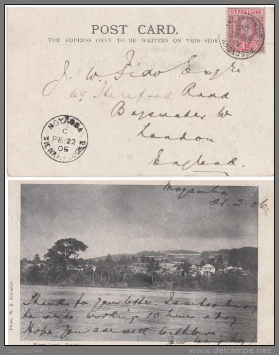 Sirre Leone 1906 Freetown CPA PP Card To London #  86151 - Sierra Leone (...-1960)