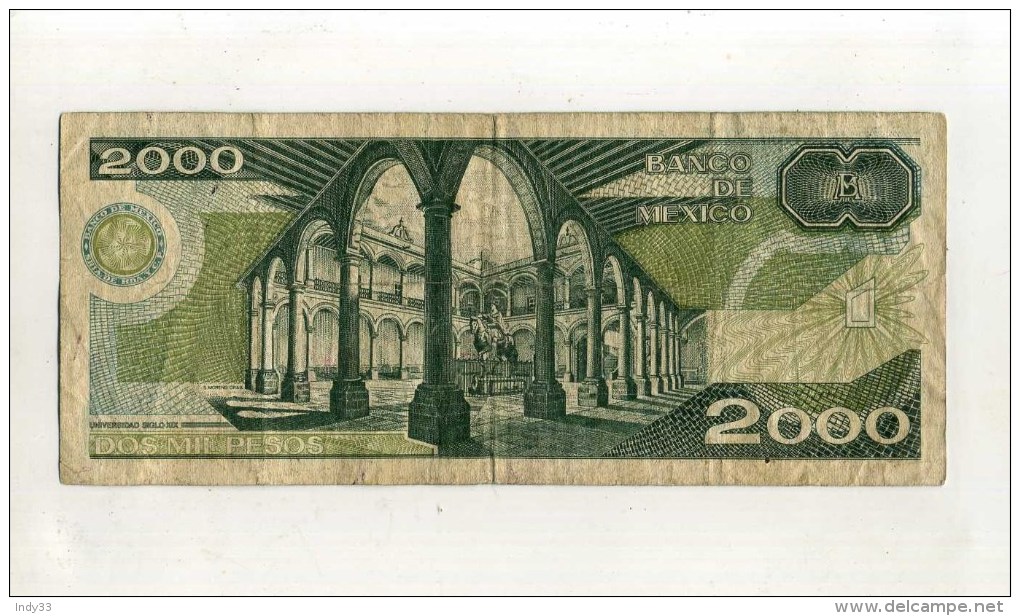 - MEXIQUE . BILLET 2000 P. 1987 . - Mexico