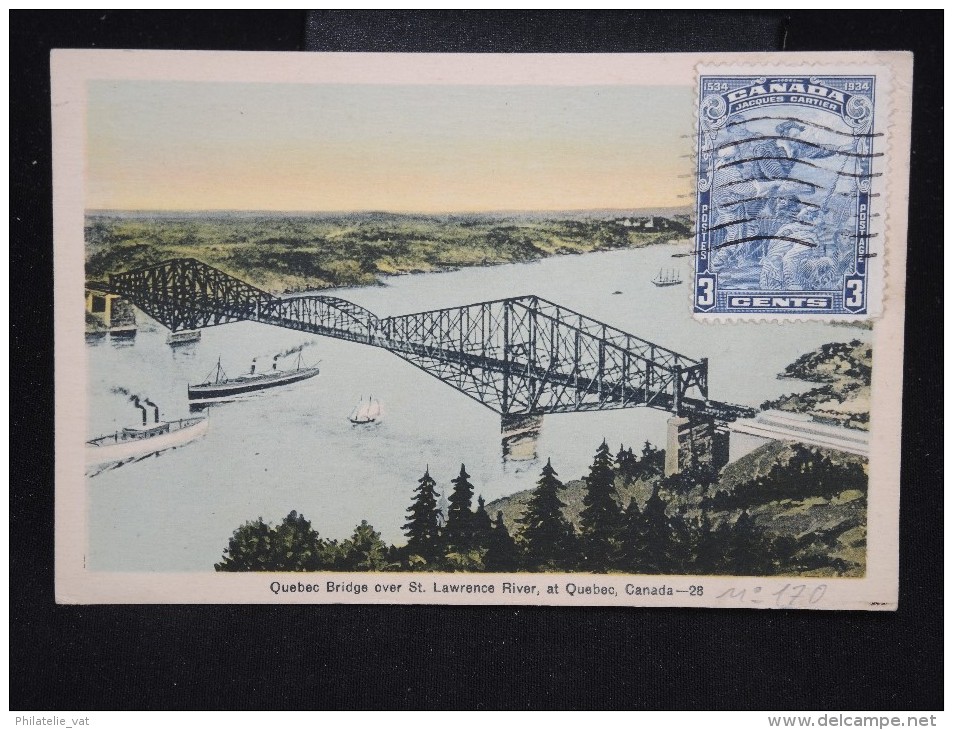 CARTE POSTALE - CANADA - Cp De Quebec En 1934 - à Voir - Lot P9494 - Québec - Les Rivières