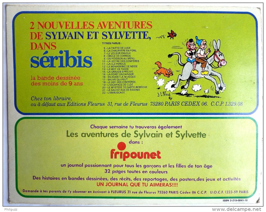 BD LES AVENTURES DE SYLVAIN SYLVETTE - ALBUMS  N° 5 1981  Enfantina - Sylvain Et Sylvette