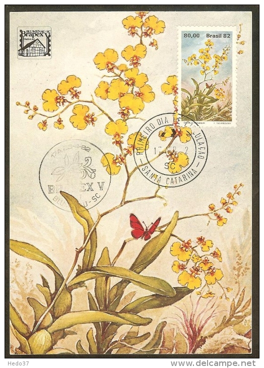 BRESIL Carte Maximum - Oncidium Flexuosum - Maximumkaarten