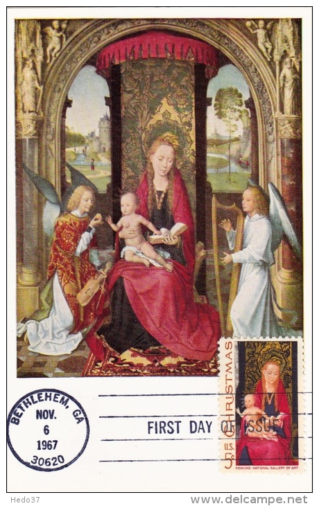 ETATS UNIS Carte Maximum - La Vierge à L'Enfant - Maximum Cards
