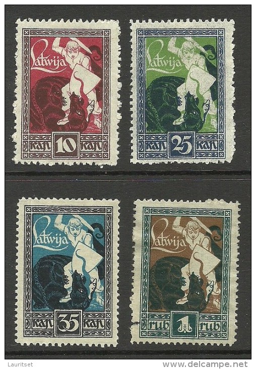 LETTLAND Latvia 1919 Michel 36 - 39 * - Letonia