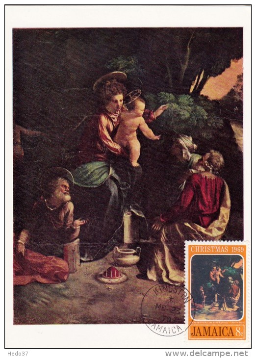 JAMAIQUE Carte Maximum - L'Adoration Des Mages - Jamaica (1962-...)