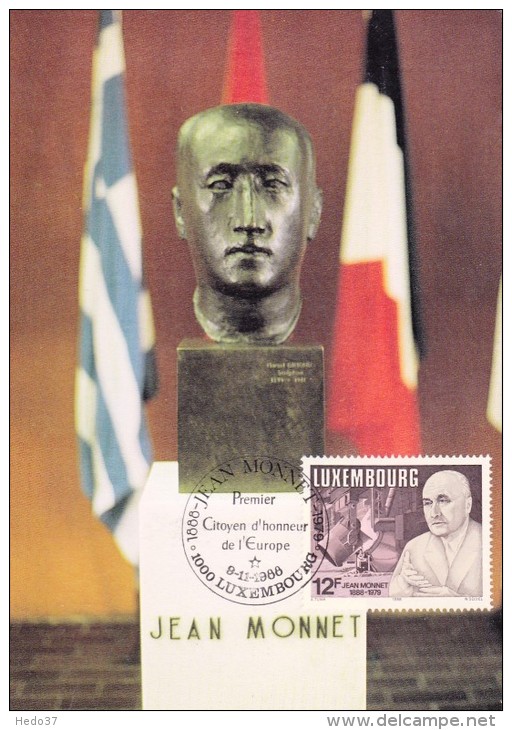 LUXEMBOURG Carte Maximum - Jean Monnet - Cartoline Maximum