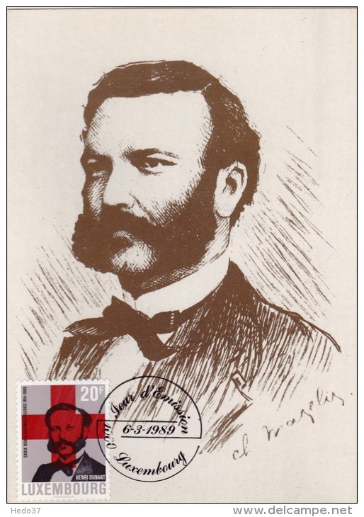 LUXEMBOURG Carte Maximum - Henri Dunant - Maximumkarten