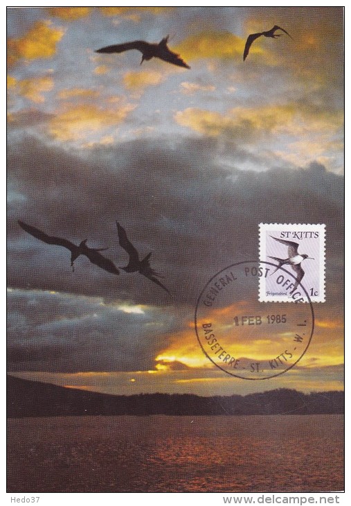 SAINT KITTS Carte Maximum - Frégate - St.Kitts-et-Nevis ( 1983-...)