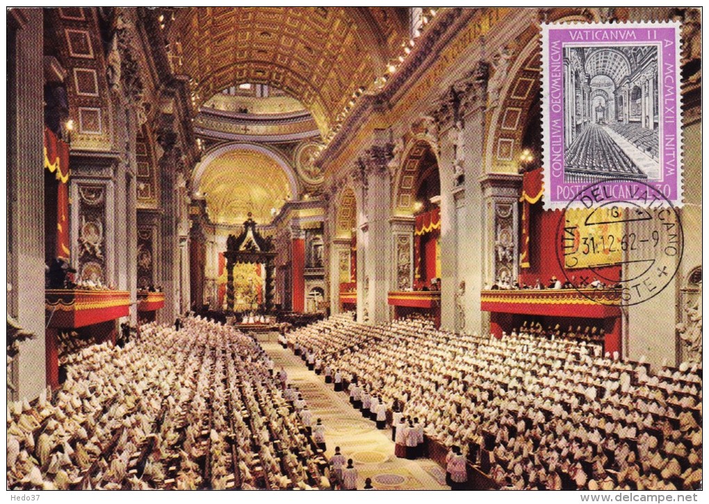 VATICAN Carte Maximum - Réunion Du Concile - Cartes-Maximum (CM)