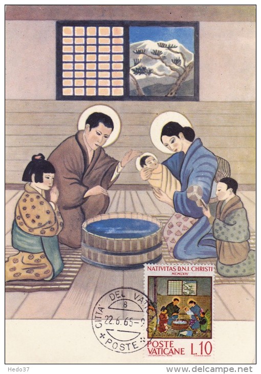 VATICAN Carte Maximum - Nativité Japonaise - Cartas Máxima