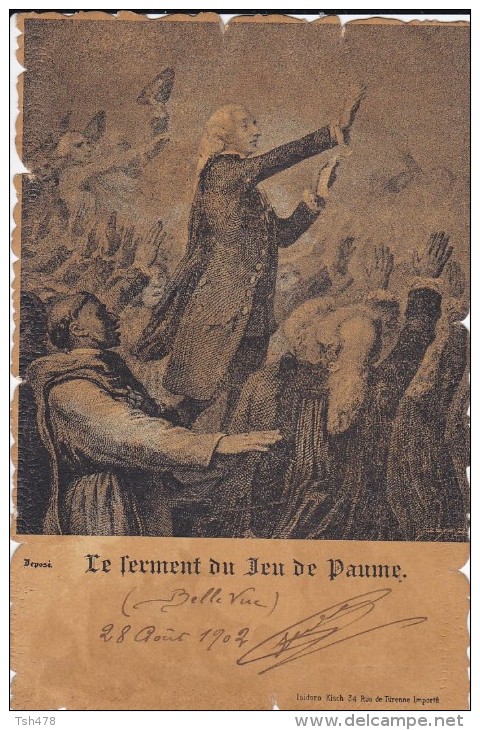 C P A---HISTOIRE---LE SERMENT DU JEU DE PAUME---(révolution Française)--voir 2 Scans - Histoire