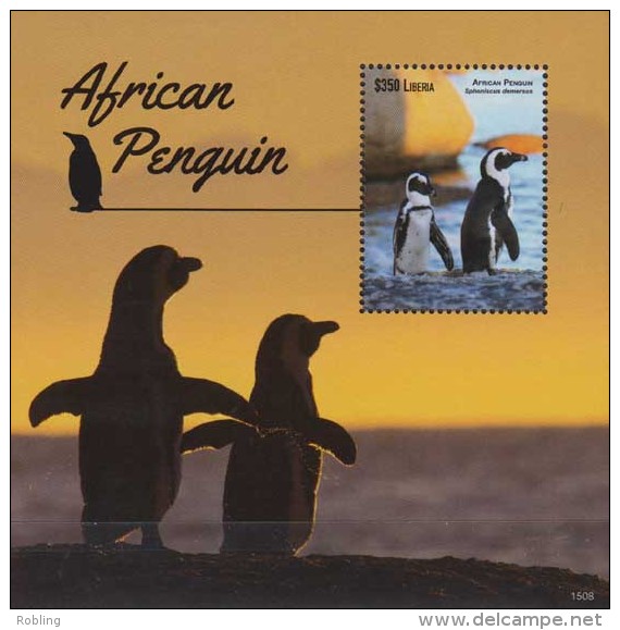 Liberia 2015, Penguins,Sheet.1v.MNH 21873 - Penguins