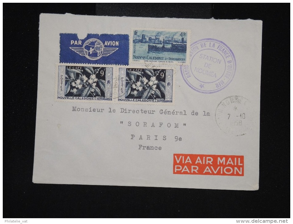 NOUVELLE CALEDONIE- Enveloppe De Nouméa Pour Paris En 1958 - Aff Plaisant - à Voir - Lot P9566 - Brieven En Documenten