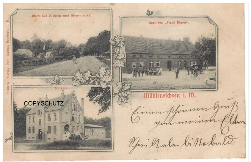 MÜHLEN EICHSEN Gadebusch - Z. B. Gasthaus Schön Belebt - Molkerei - 1906 - Autres & Non Classés