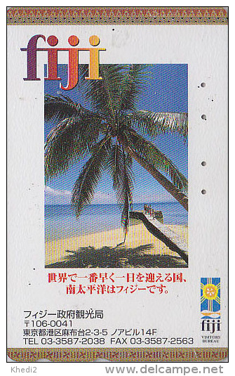 Télécarte Japon - Paysage Océanie - ILES FIDJI - FIJI ISLANDS - VISITORS BUREAU - Japan Phonecard Telefonkarte - 36 - Fidji