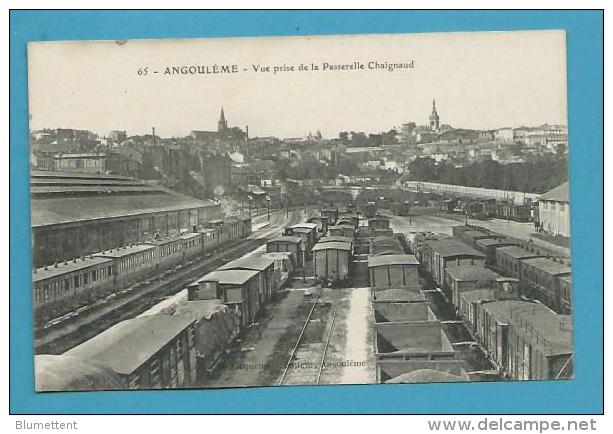 CPA 65 - Chemin De Fer Trains Vue Prise De La Passerelle Chaignaud ANGOULEME 16 - Angouleme