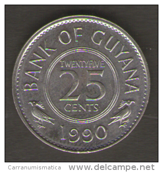 GUYANA 25 CENTS 1990 - Guyana