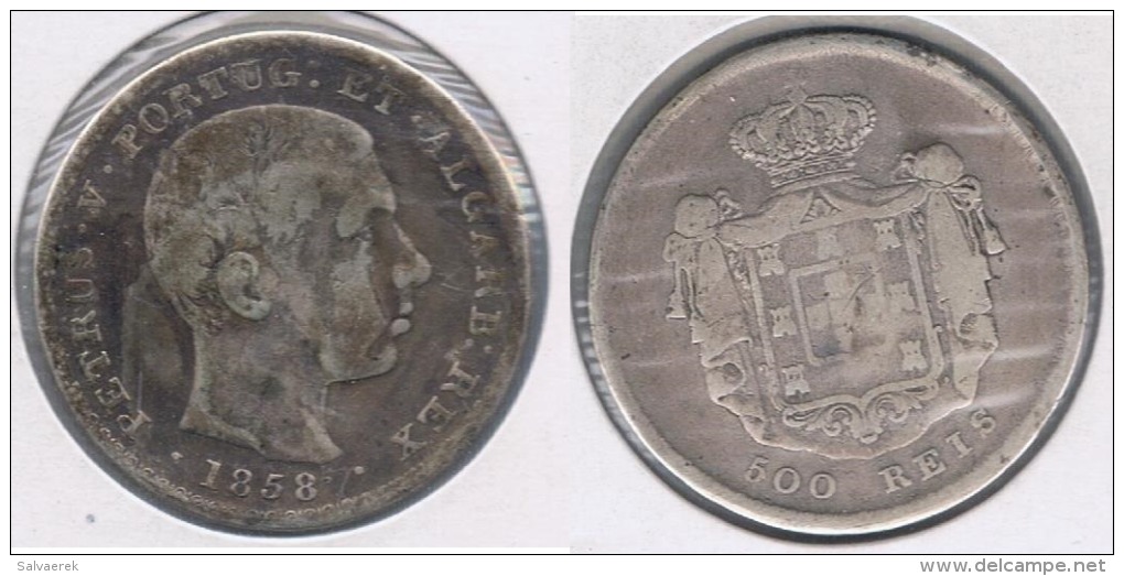 PORTUGAL 500 REIS 1858 PLATA SILVER Y - Portugal