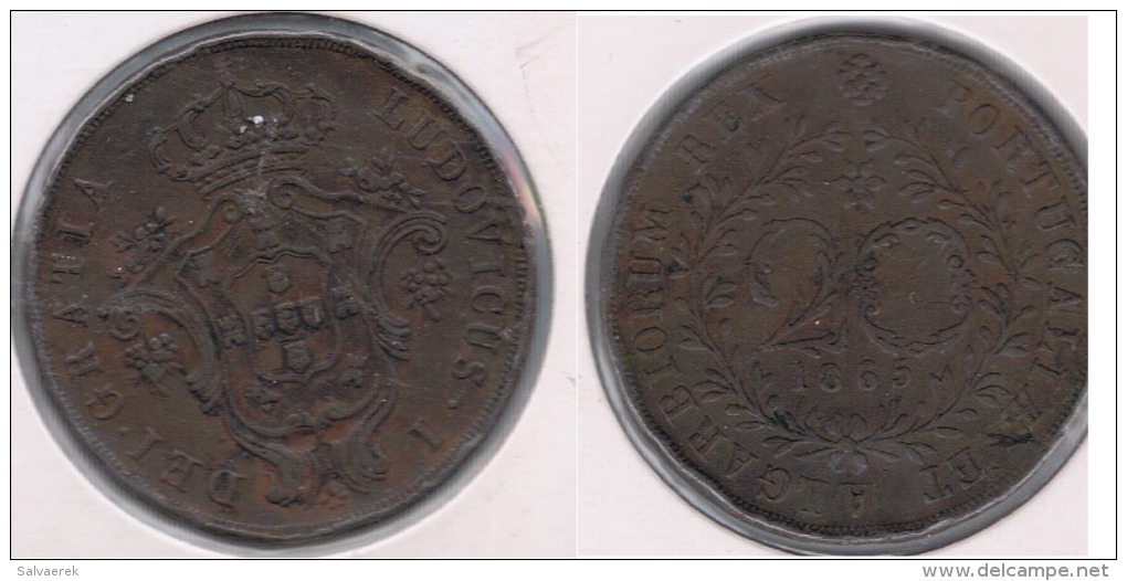 PORTUGAL AZORES 20 REIS 1865 Y. MUY BONITA - Portugal