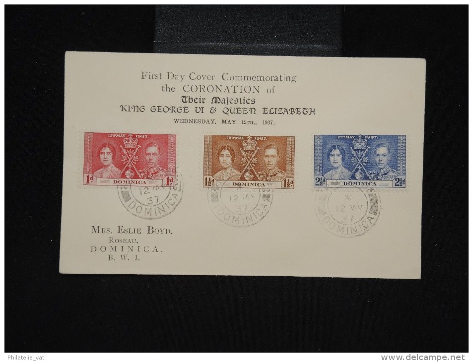 GRANDE BRETAGNE - DOMINIQUE - Enveloppe F.D.C. En 1937- Aff. Plaisant - à Voir - Lot P9584 - Dominica (...-1978)