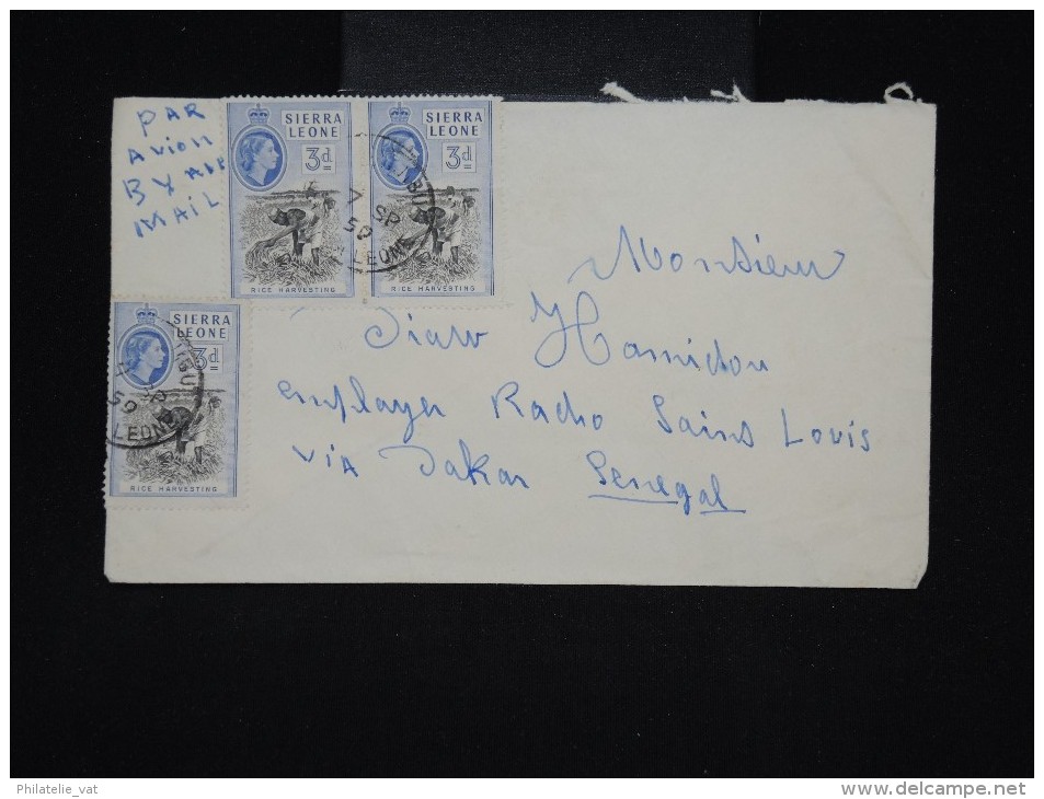 GRANDE BRETAGNE - SIERRA LEONE - Enveloppe Pour Le Sénégal En 1959 - Aff. Plaisant - à Voir - Lot P9587 - Sierra Leona (...-1960)