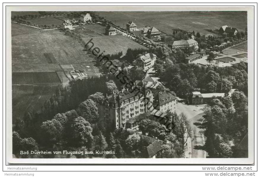 Bad Dürrheim - Kurhaus - Flugaufnahme Ca. 1940 - Foto-AK - Bad Duerrheim