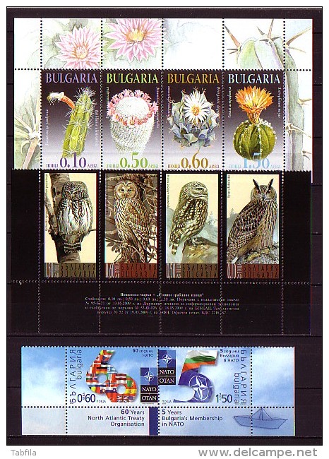 BULGARIA - 2009 - Comp ** 39v + 10 Bl + 1 PF Europe + Carnet - Années Complètes