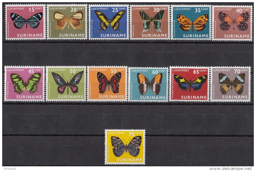 Suriname - Luchtpostzegels - Vlinders/Butterflies/Schmetterlinge/Papillons - MNH - NVPH LP 47-59 - Vlinders