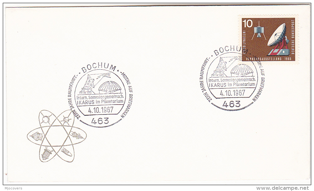 1967  Space SATELLITE  EVENT COVER BOCHUM SPACE RESEARCH INSTITUTE GERMANY Stamps - Europe