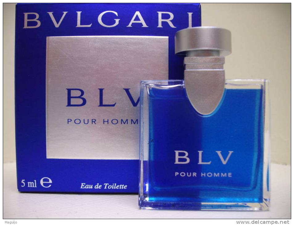 BULGARI " BLV" POUR HOMME MINI EDT 5 ML LIRE !!! - Miniatures Men's Fragrances (in Box)