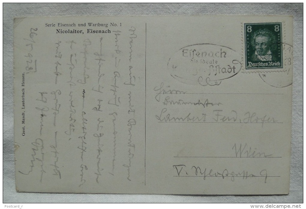 Germany Eisenach Und Wartburg Stamp 1928   A 49 - Eisenach