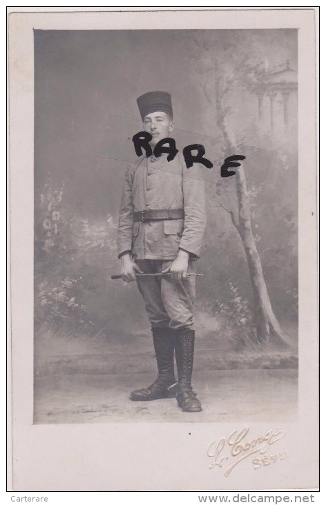 CARTE PHOTO,ALGERIE,ARMEE D´AFRIQUE,MILITAIRE,MILITARIA,ZOUAVE,ZOUAVES,PHOTO GRAPHE SETIF,CONGE,CACHET - Setif