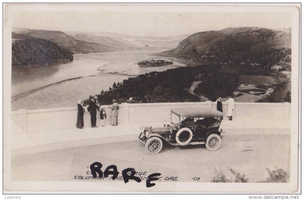 ETATS UNIS D´amérique,united States,USA,OREGON,COLUMBI A GORGE EN 1910,VOITURE,CAR,TACO,TACOT,carte Type Photo - Andere & Zonder Classificatie