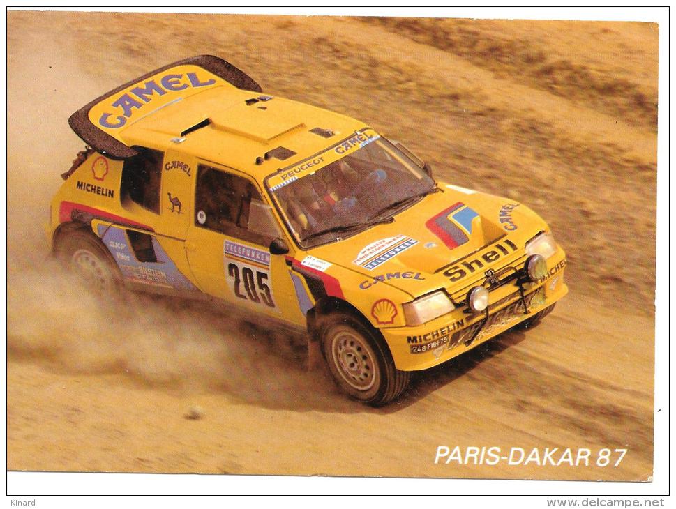 CP...PARIS DAKAR 1987.   205  TURBO 16... A. VATANEN -B.GIROUX....TBE.. - Rallyes