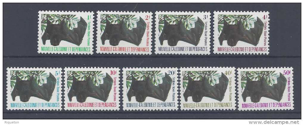 Nelle-CALEDONIE - 1983 - " CHAUVE-SOURIS "  T. TAXES  N° 49 à 57 - NEUFS - XX - MNH - TTB - - Timbres-taxe