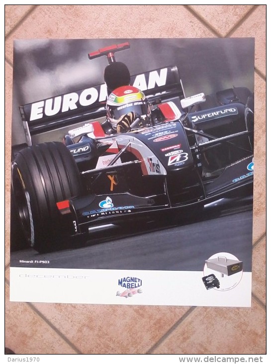 Auto E Moto - Da Calen. Magneti Marelli -cm.55x50- MINARDI F1-P503- Retro- FERRARI F2003-GA. - Altri & Non Classificati