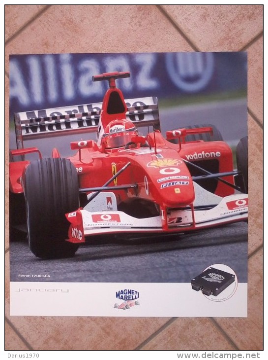 Auto E Moto - Da Calen. Magneti Marelli -cm.55x50- MINARDI F1-P503- Retro- FERRARI F2003-GA. - Altri & Non Classificati