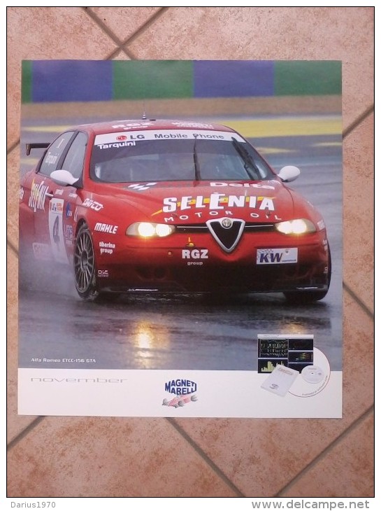 Auto E Moto - Da Calen. Magneti Marelli -cm.55x50- ALFA ROMEO ETCC-156 GTA - Citroen - WRC- Xsara. - Altri & Non Classificati