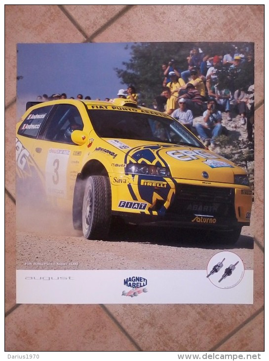 Auto E Moto - Da Calen. Magneti Marelli -cm.55x50- Fiat Rally-Punto S.1600-Peugeot  WRC - 206. Retro. - Altri & Non Classificati