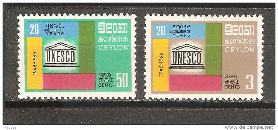 Serie Nº 368/9 Ceylon - UNESCO