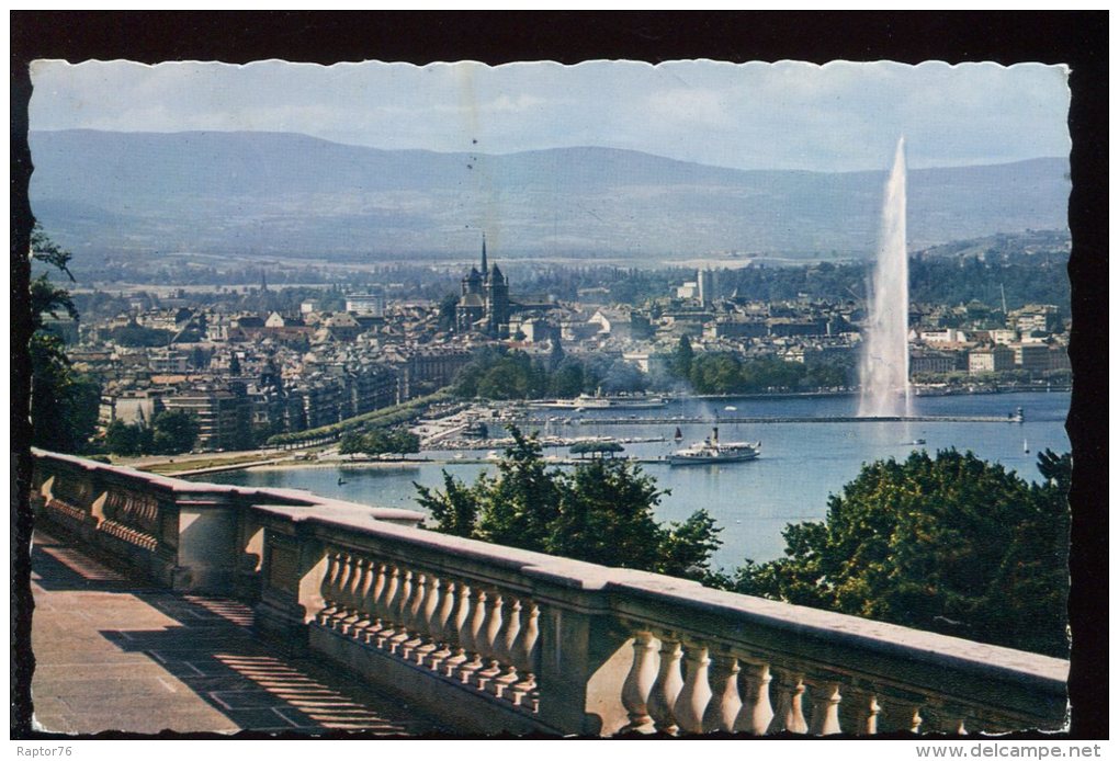 CPM Suisse GENEVE La Rade Et La Ville Depuis Cologny - Cologny