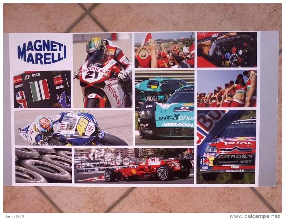 Auto E Moto - Da Calen. Magneti Marelli -cm.36x60-  Personale M.Marelli E Foto Variedi F1 E Moto GP. - Altri & Non Classificati